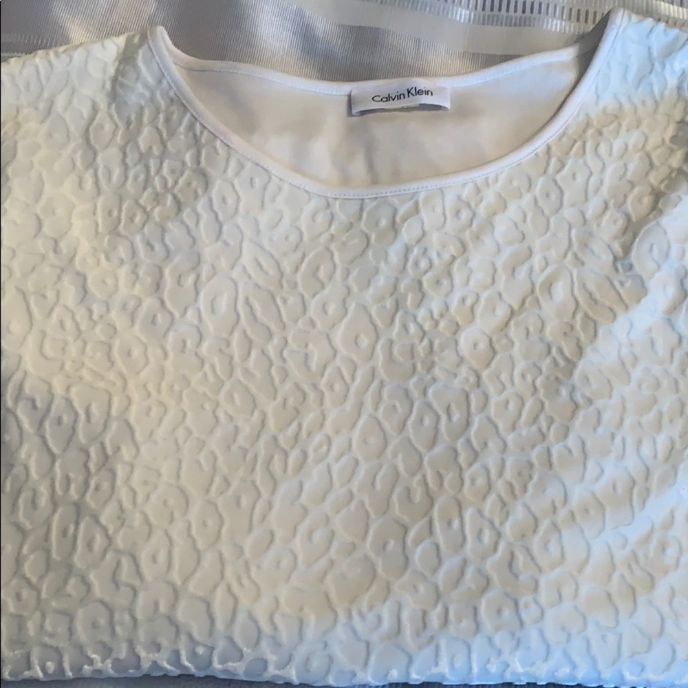 Calvin Klein leopard print top Large